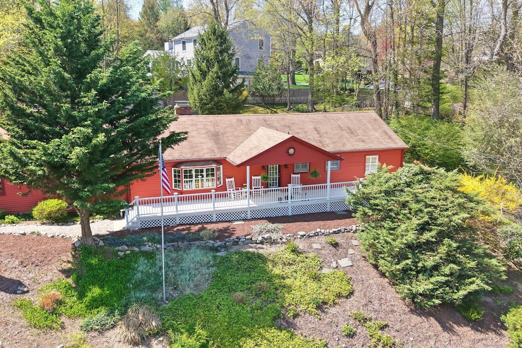 33-1/2 Toilsome Ave, Norwalk, CT 06851 - rear view of property with a wooden deck