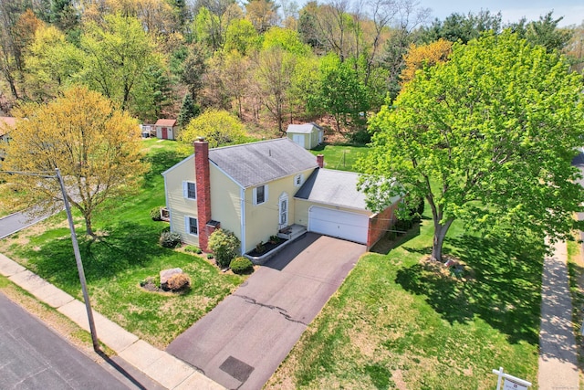 birds eye view of property