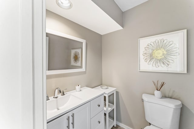 331 Heritage Vlg Unit E, Southbury, CT 06488 - half bath with toilet, vanity, and baseboards