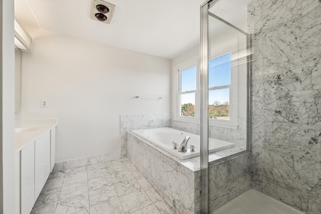 43 Harbor Dr Apt 312, Stamford, CT 06902 - bathroom with a bath, marble finish floors, and baseboards