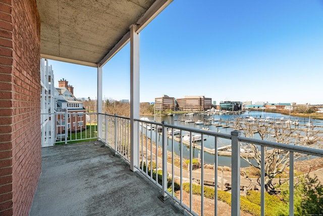 43 Harbor Dr Apt 312, Stamford, CT 06902 - balcony featuring a water view