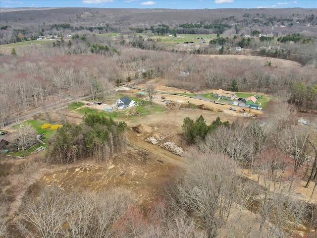 drone / aerial view featuring a rural view