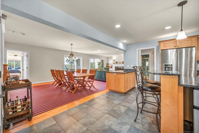 355 W Lake St, Winchester, CT 06098 - dining room with recessed lighting, baseboards, and plenty of natural light