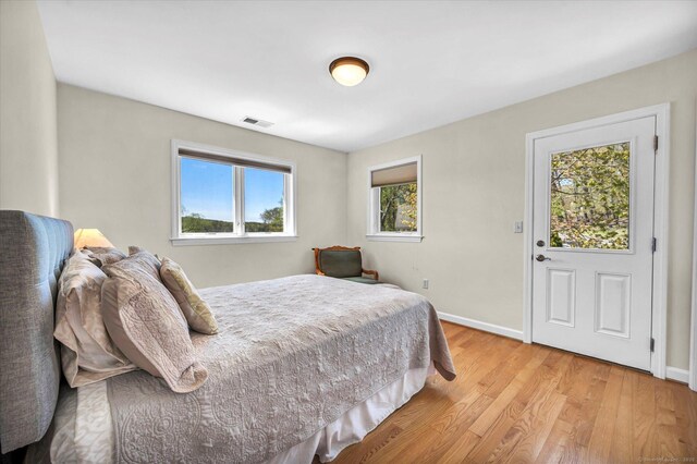 355 W Lake St, Winchester, CT 06098 - bedroom featuring baseboards, light wood finished floors, and visible vents