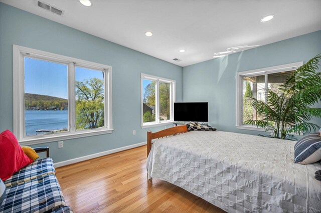 355 W Lake St, Winchester, CT 06098 - bedroom featuring recessed lighting, baseboards, visible vents, and light wood-type flooring