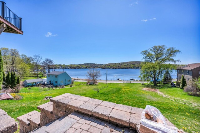355 W Lake St, Winchester, CT 06098 - view of yard with a water view and a balcony