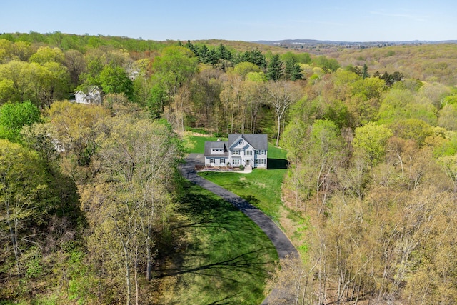 aerial view with a view of trees