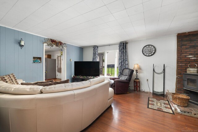 200 Mechanic St, Killingly, CT 06239 - living area featuring wood finished floors and a wood stove