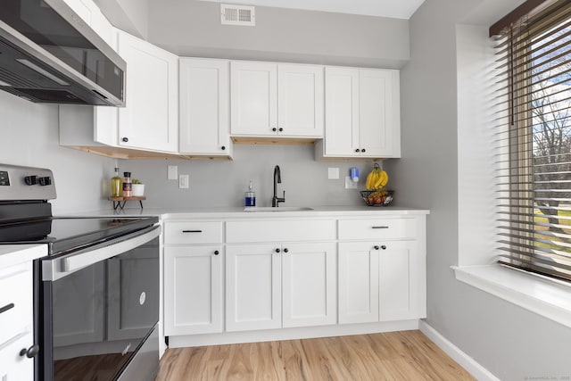 kitchen with appliances with stainless steel finishes, visible vents, a healthy amount of sunlight, and a sink