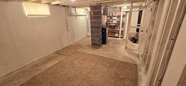 view of unfinished below grade area