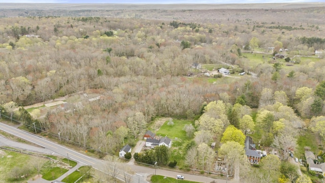 aerial view with a forest view