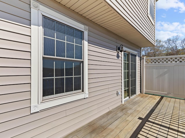 view of wooden deck