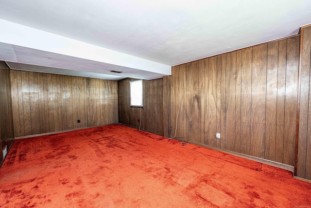 185 Daniel Rd, Hamden, CT 06517 - interior space featuring carpet floors and wood walls