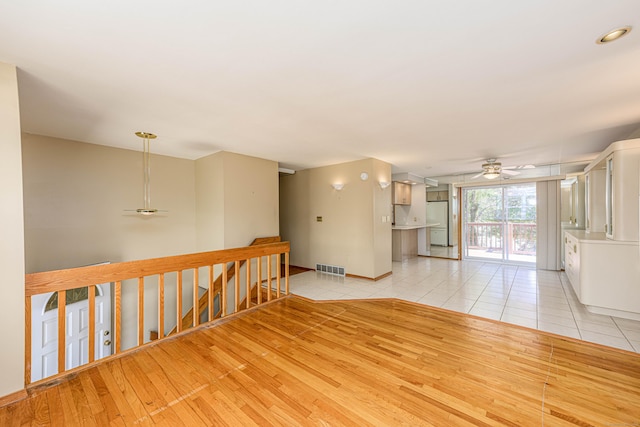 185 Daniel Rd, Hamden, CT 06517 - unfurnished room featuring baseboards, ceiling fan, light tile patterned flooring, and visible vents