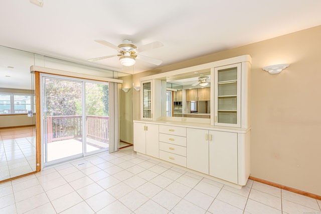 185 Daniel Rd, Hamden, CT 06517 - interior space featuring baseboards, a ceiling fan, and light tile patterned flooring