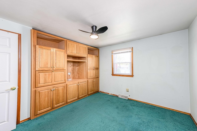 185 Daniel Rd, Hamden, CT 06517 - unfurnished bedroom featuring carpet floors, baseboards, visible vents, and ceiling fan