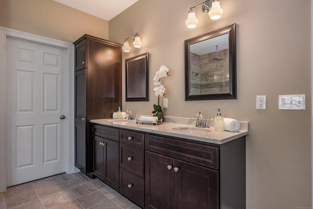 full bath featuring a sink and double vanity