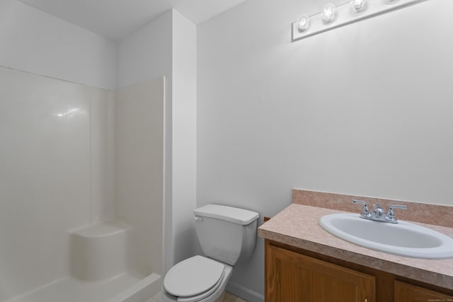 4 Davis Farm Rd, Clinton, CT 06413 - bathroom featuring toilet, vanity, and a shower