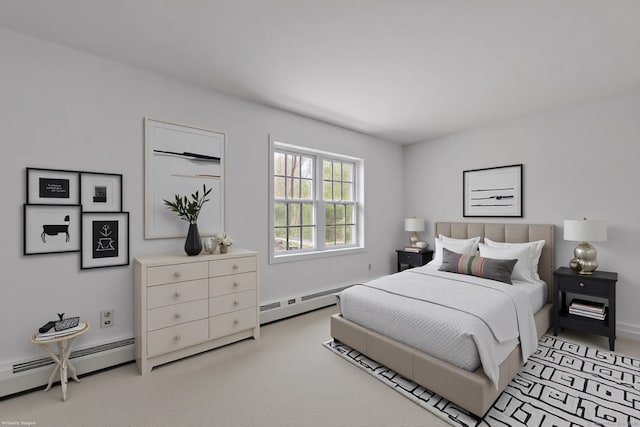 4 Davis Farm Rd, Clinton, CT 06413 - bedroom featuring a baseboard radiator, carpet floors, and baseboards
