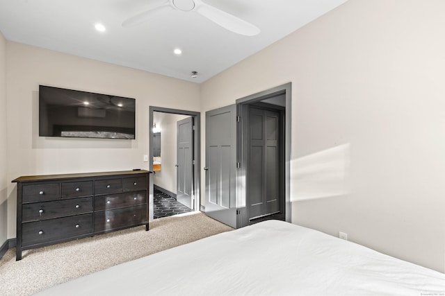 32 Cream Pot Rd, Clinton, CT 06413 - carpeted bedroom with baseboards and a ceiling fan