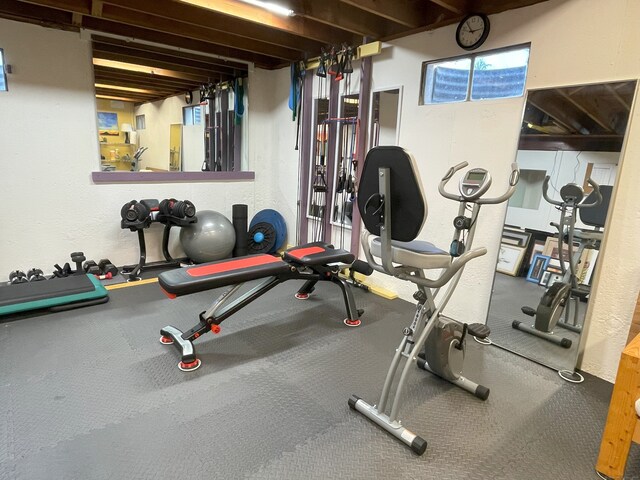 view of exercise area