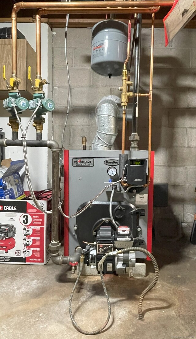 utility room with a heating unit