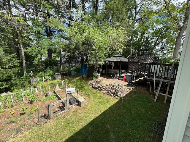 17 Green Rd, Vernon, CT 06066 - view of yard featuring a vegetable garden and a gazebo