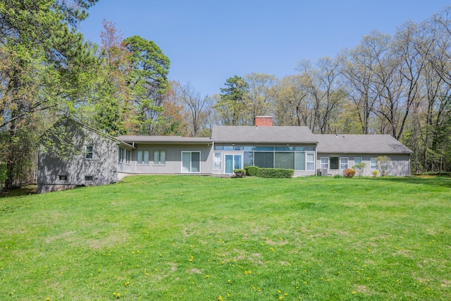 23 Vine Hill Rd, Farmington, CT 06032 - view of front of property with a chimney and a front yard