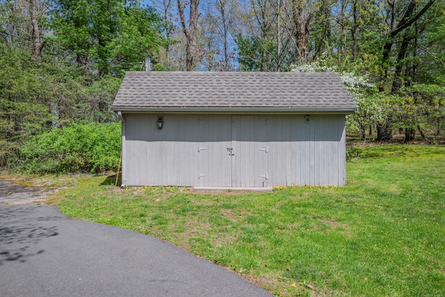view of shed