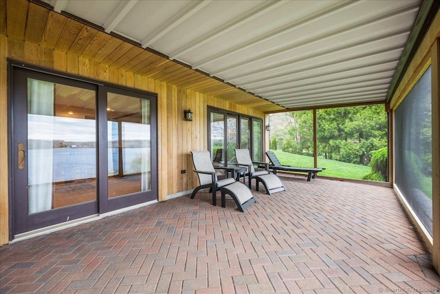 view of sunroom