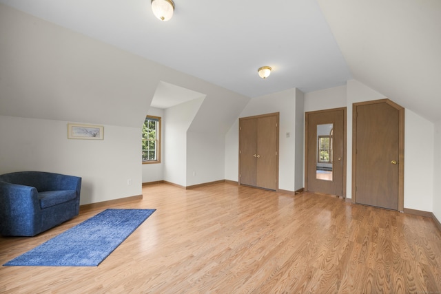 3 Eastwood Dr, Granby, CT 06060 - bonus room with vaulted ceiling, light wood-type flooring, and baseboards