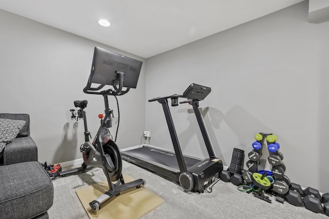 view of exercise area