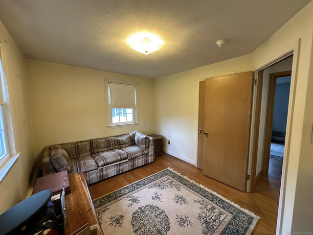 living room with wood finished floors