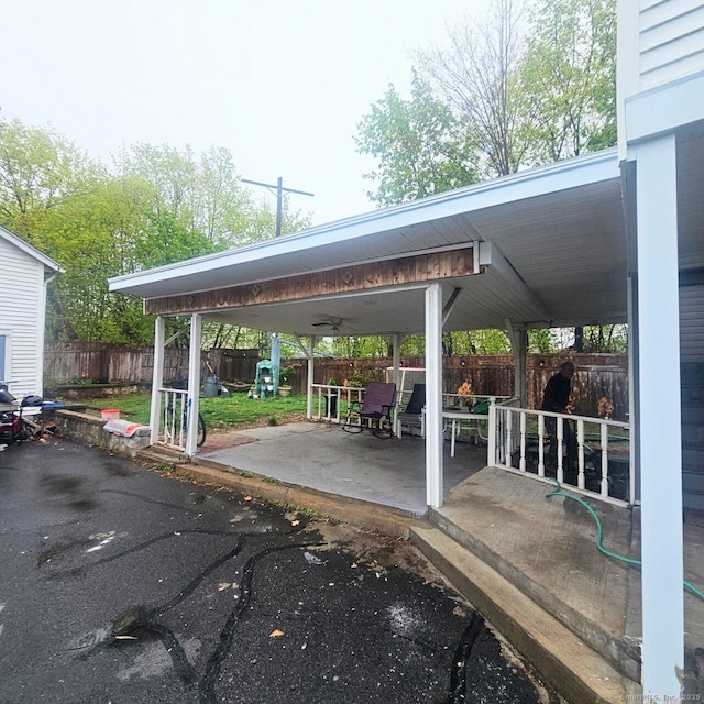 35 Clinton Ave, Middletown, CT 06457 - view of car parking featuring a fenced backyard