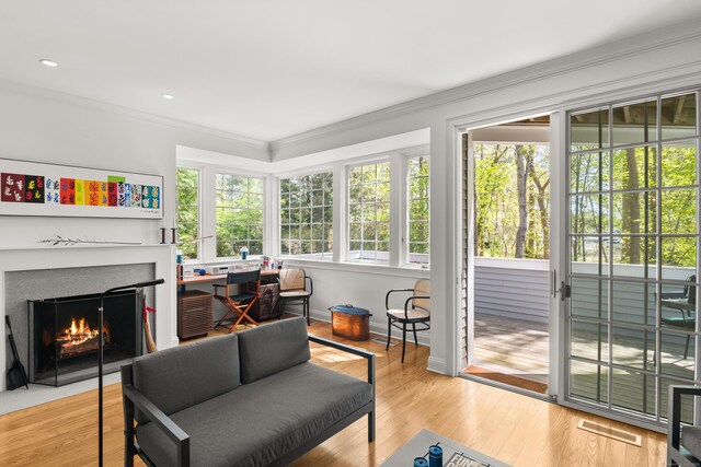 33 Hale Ln Unit 33, Darien, CT 06820 - interior space with crown molding, baseboards, and wood finished floors