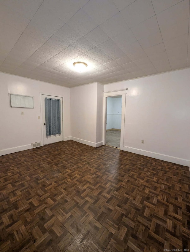 interior space featuring visible vents and baseboards