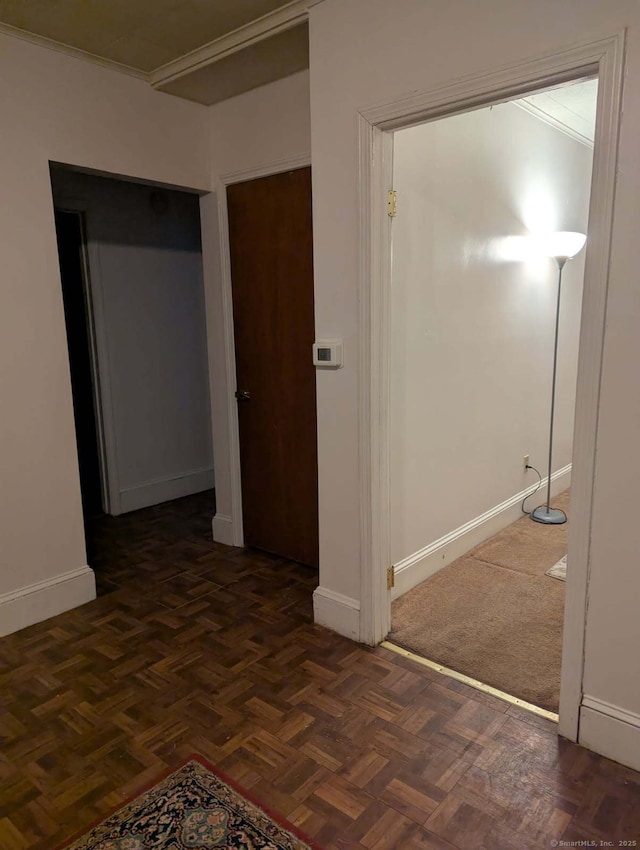 hallway with baseboards
