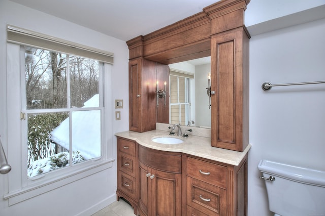 53 Sylvan Rd N, Westport, CT 06880 - bathroom featuring toilet, plenty of natural light, and vanity