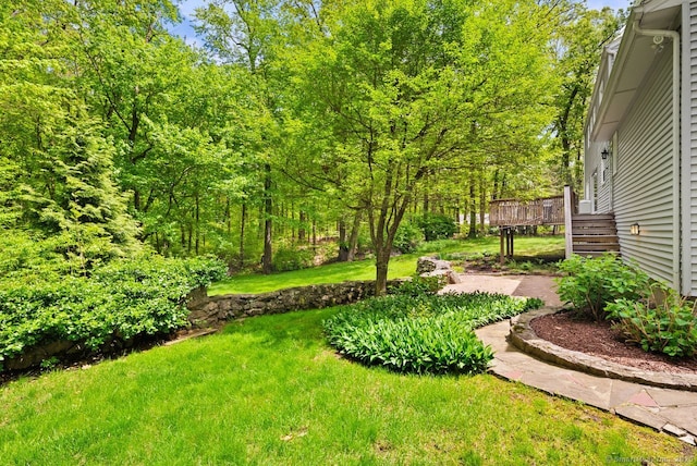 view of grassy yard