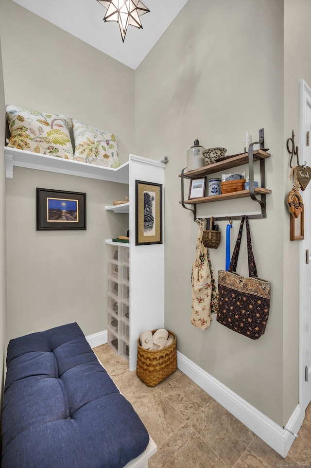 sitting room featuring baseboards
