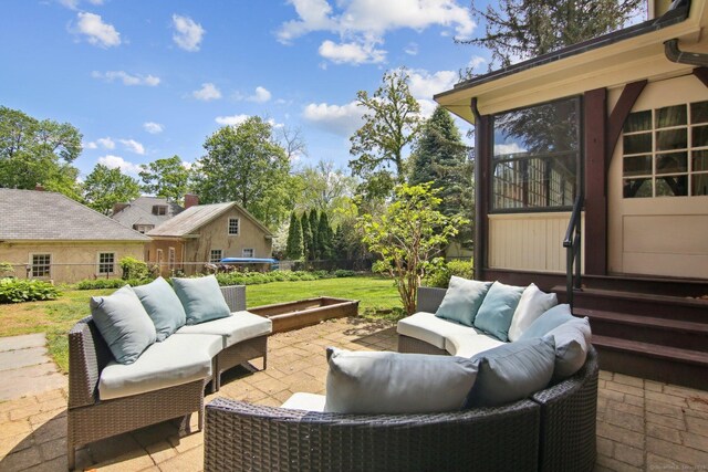836 Prospect Ave, Hartford, CT 06105 - view of patio / terrace featuring an outdoor hangout area