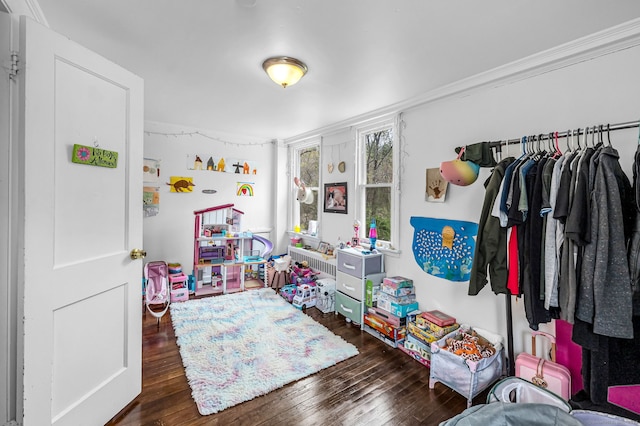 bedroom with hardwood / wood-style flooring