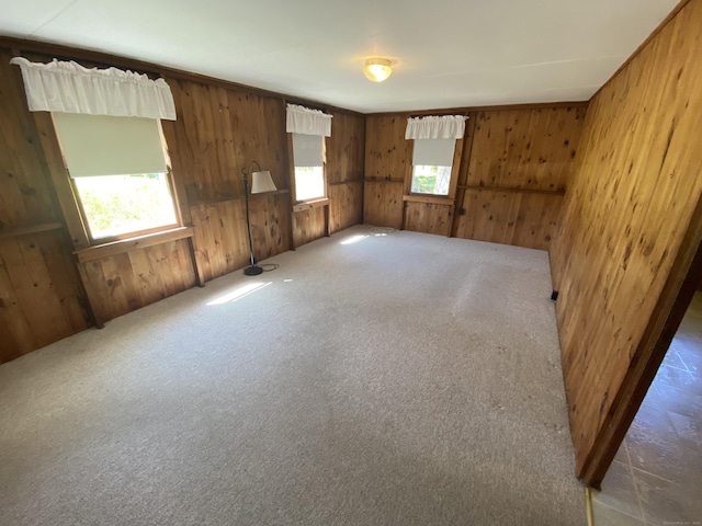 318 Billow Rd, Old Lyme, CT 06371 - unfurnished room featuring wood walls and carpet flooring
