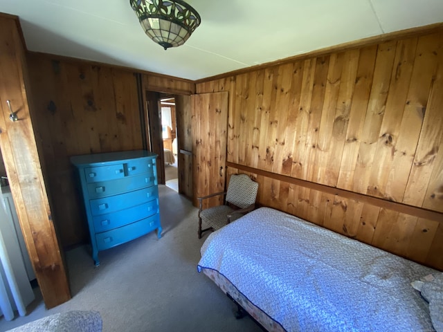 318 Billow Rd, Old Lyme, CT 06371 - carpeted bedroom with wood walls