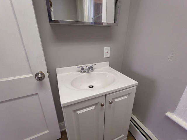 327 Center St, West Haven, CT 06516 - bathroom with vanity and a baseboard radiator