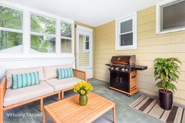 view of sunroom
