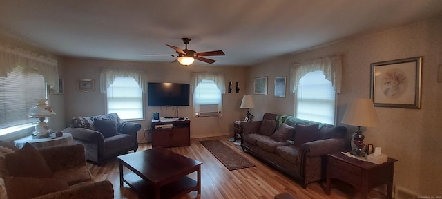 297 Whittemore Rd, Middlebury, CT 06762 - living area featuring ceiling fan and light wood-style flooring
