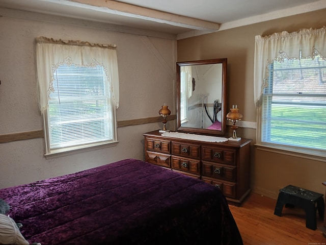 297 Whittemore Rd, Middlebury, CT 06762 - bedroom featuring wood finished floors and beamed ceiling