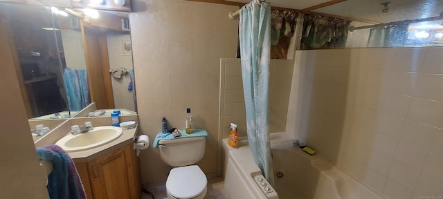 297 Whittemore Rd, Middlebury, CT 06762 - full bathroom with shower / bath combo with shower curtain, toilet, and vanity