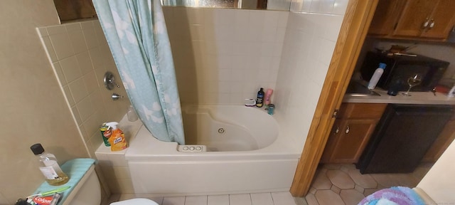 297 Whittemore Rd, Middlebury, CT 06762 - bathroom featuring tile patterned floors and shower / bathtub combination with curtain